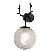 Aplica JH-932 L27xD15cm,E27/1,Metal+Glass,Black+Clear LuminaLED