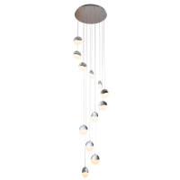 Lustră LED FS-027-D12A, D525x2.5m, 72W, 3000K, crom, LuminaLED