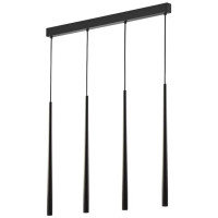 Chandelier 4xG9, length 600 mm, height 1200 mm, IP20, black, LUMINALED