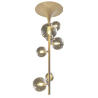 Lustra JH-839 D30xH84 cm, G9x7, metal+sticlă, albă LuminaLED