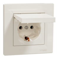 PRIZA UNIT.INTER. CU CAPAC 16A 250V 2P+E Asfora Crem