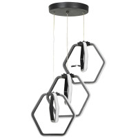 Lustra LED suspendată 2x24W 4000K Negru ALENA Begusa