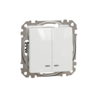 Double switch 10A white SDD111105 series Sedna Noua