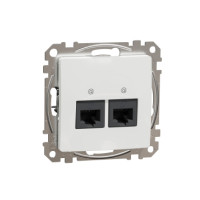 Priza dubla RJ45 alb Cat5E SDD111452 Sedna Noua