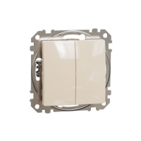 2-gang stairway switch beige SDD112108 series Sedna Noua