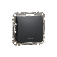 Single switch 10AX with LED indicator, anthracite SDD114101L Sedna Noua