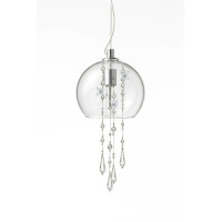 Lustra suspendată PAPILLON 01-CH D200x380 mm, 1xE14, cristal