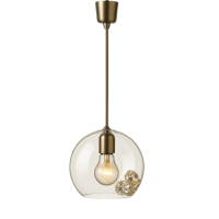 Pendant chandelier PRIMAVERA 01-CH-PB-CE D150x150 mm, 1xE14, crystal