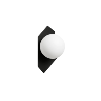 Wall light DRIFTON 1xE14 black + opal EMIBIG