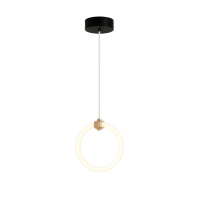 LED Chandelier FS-093-D300, 15W, 3000K, black + gold, LuminaLED