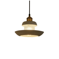 Lustră JH-605 D16xH21cm, E27/1, ciment + sticlă, gri LuminaLED