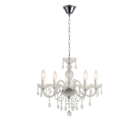 Chandelier HOUSTON, 5xE14, transparent acrylic, Faneurope