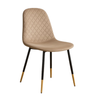 Scaun NOIR, catifea, bej, 44×52×85 cm, Homla