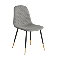 Scaun NOIR, catifea, gri, 44×52×85 cm, Homla