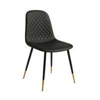 Scaun NOIR, catifea, negru, 44×52×85 cm, Homla