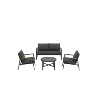 Set mobilă de grădină INTI, 4 piese, gri, Homla