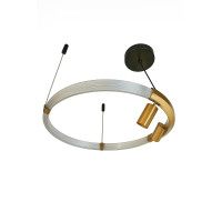  LED FS-094-D600 chandelier, 660x600x1500 mm, 43W, 3000K, black + gold, LuminaLED