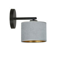 Wall light HILDE 1xE27 grey + gold EMIBIG