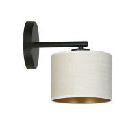 Wall light HILDE 1xE27 white + gold EMIBIG