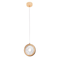 Suspensie LED JH-965 D15cm, 8W, metal + acril, auriu LuminaLED