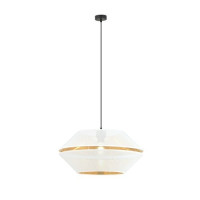 Pendant light MALIA 1xE27 white + gold EMIBIG