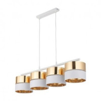 HILTON chandelier 4xE27 max 15W white + gold, TK-LIGHT