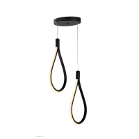 Lustră LED TREND 2x24W 4000K negru Begusa