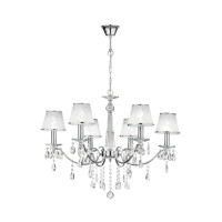 Chandelier BOEME, 6xE14, silver, Faneurope