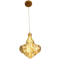 Suspensie LED JH-816, 15W, Ø27×32 cm, fumuriu, LuminaLED