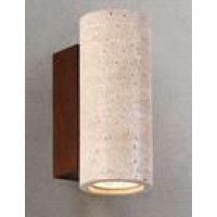 Corp de il. pentru fasade 2xGU10 lemn+piatra travertin VB41936 Luminaled