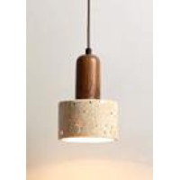 Lustra VG D120 H160 1xGU10 lemn+piatra travertin VP41942-1 Luminaled