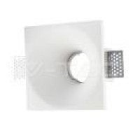 Spot incorporat 1xGU10 120*120*80 gips max 10W patrat alb V-TAC