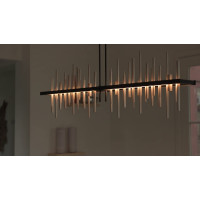 Lustra LED JH-820 100x20xH37cm,48W,Metal+Glass,Black+Clear LuminaLed