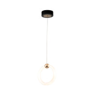 Lustra LED FS-093-D300, 300x1500, 15W,3000K, black+gold LuminaLED