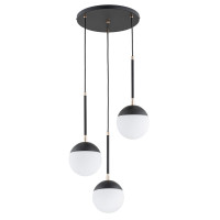 Lustra VOLDA 3xE14 max 40W negru+alb ALFA