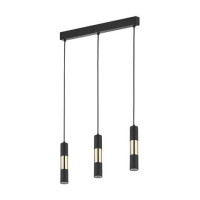 Chandelier VIVIEN 3xGU10 max 50W black+gold TK-LIGHT