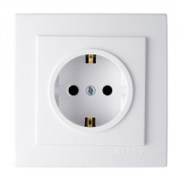 Priza cu impamantare (12/120) alba Nilson Touran 24111017