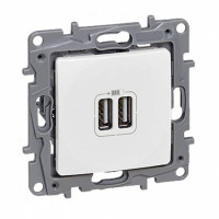 Priza USB dubla, 5V, 2400mA , alb Niloe 2
