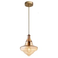 Lustra LED JH-817 D27x33cm,15W Metal+Glass,Smoke LuminaLed