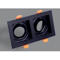 Spot incorporat ERK5543, MR16, 2xGU10 patrat negru ERKLED