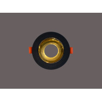 Spot incorporat ERK5569, MR16, 1xGU10 rotund negru+auriu ERKLED