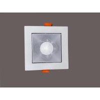 Spot incorporat ERK5570, MR16, 1xGU10 patrat alb+alb ERKLED