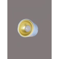 Spot aplicat ERK2703, MR16, 1xGU10 max 20W 100x100mm rotund alb+auriu ERKLED