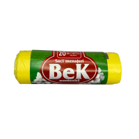 60L thin garbage bags (20 bags per roll), yellow
