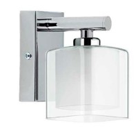 Aplica ILLUSION 1xE14 max 40W silver+glass ALFA