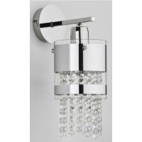 * Aplica BRUNO 1xE27 max 60W silver+glass ALFA