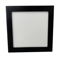 Spot LED patrat incorporat YVZ 9W 6500K negru LuminaLED