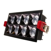 Spot 3 LED int. 6W 220V 4500K 480Lm 131*54*49mm negru ELMOS
