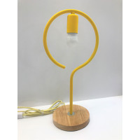 Lampa de masa JH-568 D15xH40cm, E27/1, Metal+ Wood,Yellow LuminaLED