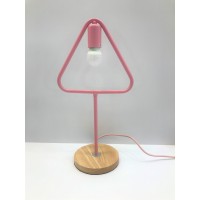 Lampa de masa JH-569 D15xH40cm, E27/1, Metal+ Wood,Pink LuminaLED